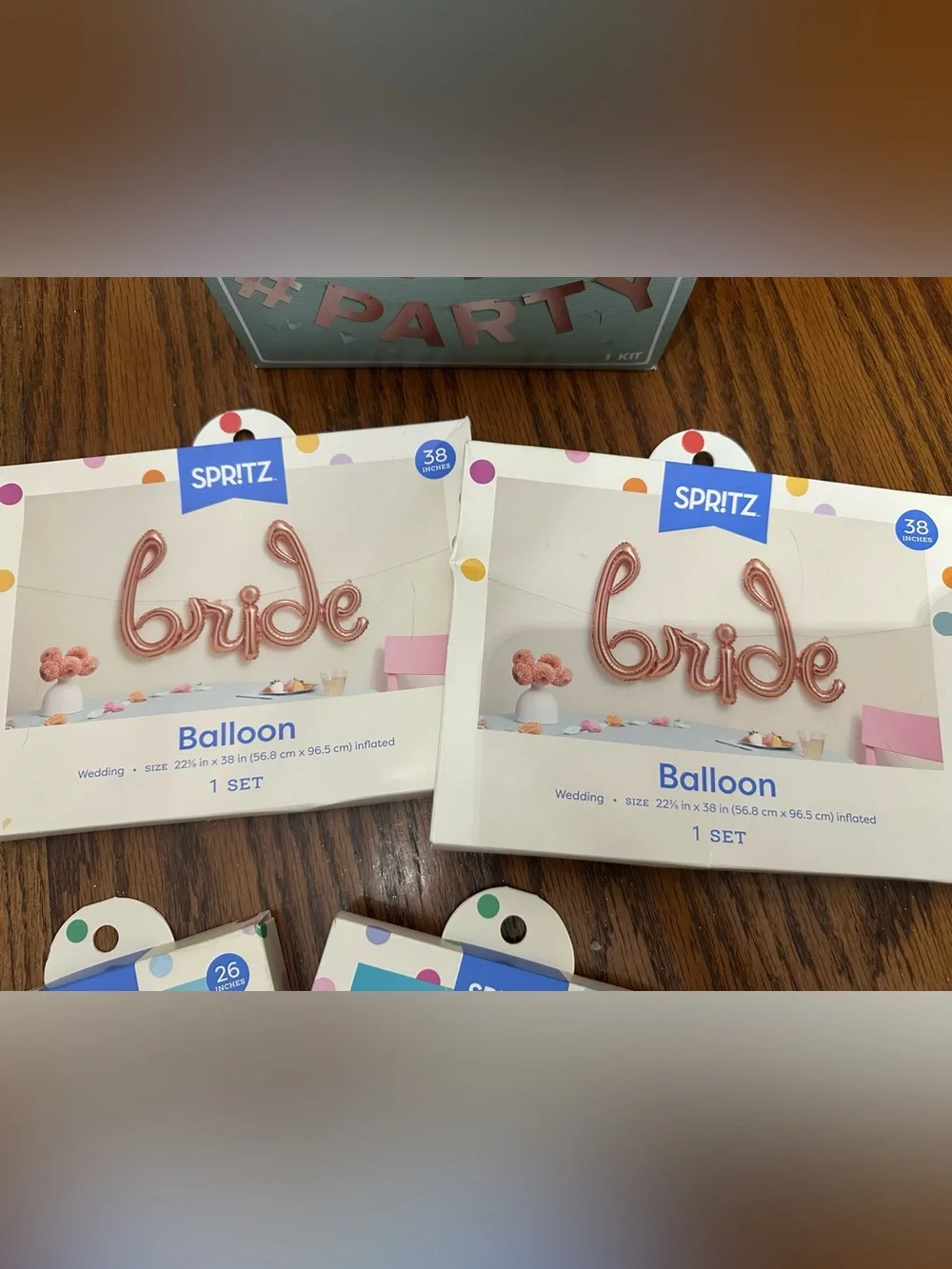Spritz Rose Gold Bride Balloon & Ring Bachelorette Party Kit